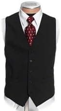 King Formal Wear Classy Men's Black Solid Vest