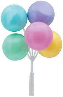 Oasis Supply 6 Piece Balloon Clusters for Cup Cakes, Multicolor