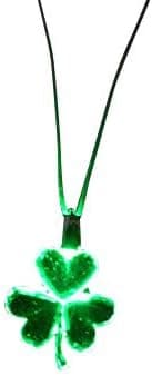 The Electric Mammoth LED Light Up Shamrocks Necklace Pendants (Glowing)