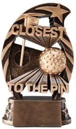 Decade Awards Golf Closest to The Pin Trophy | Golf Tournament Award - 6.5 Inch Tall - Engraved Plate on Request