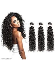 Suerkeep Human Hair Bundles Water Wave 8A Grade Virgin Brazilian Hair Bundles Deals (22 22 22,Natural Color)