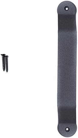 JUBEST 10" Barn Door Handle Flat Arched Sliding Door Handle Set Carbon Steel Lager Door Handle Pull for Sliding Barn Door Pocket Closet Wooden Door Gate Shed Garage, Black
