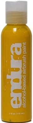 European Body Art Endura Ink Alcohol Based Airbrush Makeup (4oz, Fluorescent Yellow)