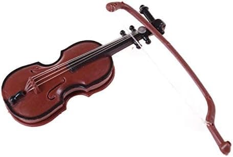 1 Piece Miniature Music Instrument Plastic Mini Violin Dollhouse Decorative Ornaments Plastic Crafts DIY Home Decoration