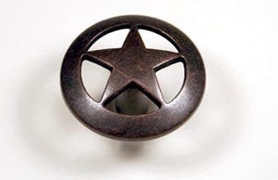 Star KNOB ORB Western Cabinet Hardware Drawer PULLS Texas Star KNOBS (5)