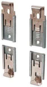 CRL Nickel Plated Adjustable Mirror Clip set for 1/4 in (6 mm) Straight Edge Glass - Package