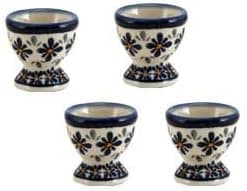 Polish Pottery Egg Cup Set of 4