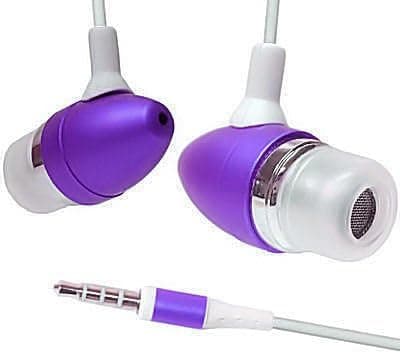 Premium Purple 3.5mm Aluminum Handsfree Stereo Headset Headphone Earphone with Built-in Microphone Remote for Apple Ipod Touch Itouch 2nd 3rd gen Iphone 3g 3gs Zune Mp3 Player PDA