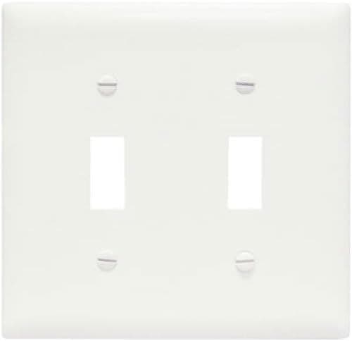 Legrand-Pass & Seymour SPO2WU Plastic Wall Plate Jumbo Two Gang Two Toggle without Line, White