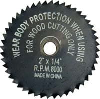 Enkay 380-C 2" Wood Cutting Saw Blade with 1/8" Shank Mandrel