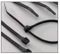 Boston Industrial UV 175 Tensile Strength 14 Inch Cable Ties, 100 Pack - Black