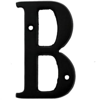 Bolton Hardware Letter 3 Inch Solid Brass Dark Oil Rubbed Bronze Finish House Letter Raised 3/16", Letter B