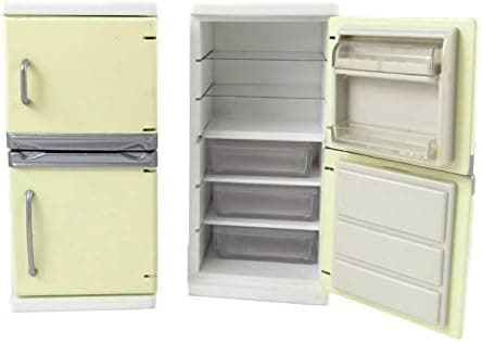 Melody Jane Dolls House Cream Fridge Freezer Modern Kitchen Furniture 1:12 Scale