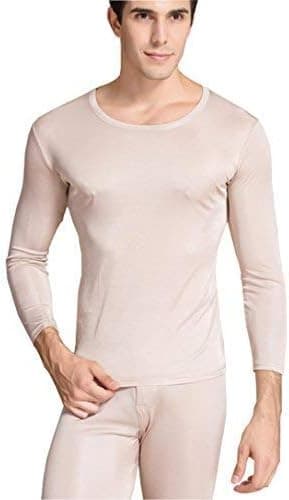 METWAY Silk Long Underwear Men's Silk Long Johns|2pc Thermal Underwear Set