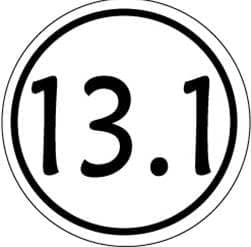 13.1 Round Decal - Black