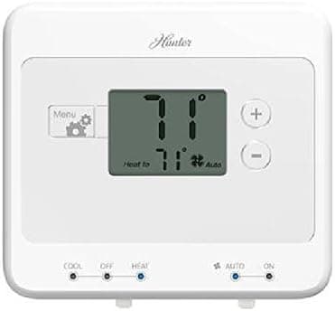 Hunter 42123 Digital Non-Programmable Thermostat, White