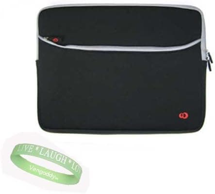 Black Amazon Kindle DX Carrying Sleeve With Extra Pocket + Vangoddy ?, LiveLaughLove wrist band!!! (Kindle DX Not Included)