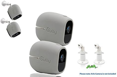 Accessories Kit for Arlo Pro and Pro2 Camera - Arlo Pro & Pro2 Skins and (2pcs) 10cm Arlo Camera Mount White Arlo Netgear Security Wireless Covers Case Outdoors Wall by Sully