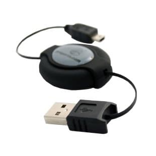 Retractable USB Sync and Charge Cable fits Palm Tungsten T5, E2, TX, Treo 650, LifeDrive, Treo 700w