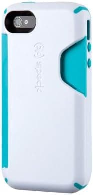 Speck Products CandyShell Card Case for iPhone 4/4S - 1 Pack - Carrying Case - White/Peacock