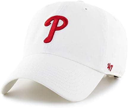 '47 Philadelphia Phillies Clean Up Dad Hat Cap Black/White