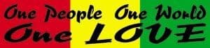 Sticker - Reggae Music - One People, One World, One Love
