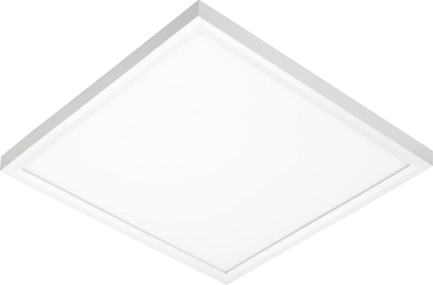 Juno Lighting JSFSQ 12IN 13LM 27K 90CRI 120 FRPC WH LED Square 12-Inch Slim Form Flush Mount Ceiling Light, White