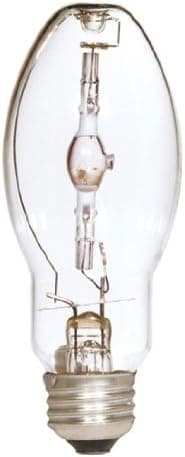 Satco S5860 Medium Base Metal Halide HID Light Bulb 150 Watts, 14000 Lumens, ED17 Shape, 4000 CCT (Kelvin), 10000 Average Rated Hours, Clear Finish