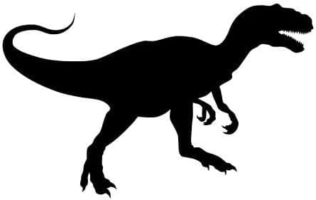 Raptor Dinosaur Velociraptor Vinyl Decal Sticker (Black)