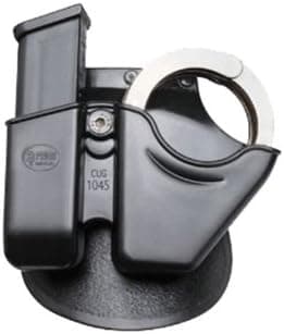 Fobus Tactical CUG 10/45 Standard Right Hand Conceal Carry Polymer Paddle Combo pouch For Combo Pouch: Cuffs + 45mm. Glock Magazine - Black