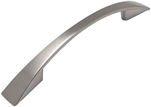 Cosmas 25 Pack 3200-96SN Satin Nickel Modern Cabinet Hardware Arch Handle Pull - 3-3/4" Inch (96mm) Hole Centers