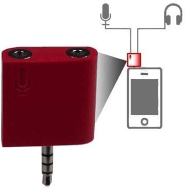 Makers4Good Rockit Audio Headphone/Microphone Splitter - 3.5mm Male Jack Plug to Separate Female Headphone Port & Microphone Port. Connects unpowered Mono mics to Smartphones
