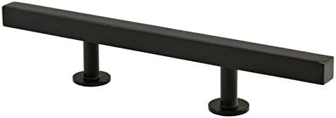 Lew's Hardware Bar Series 51-103 Matte Black Cabinet Knobs and Pulls (D. 3-3/4" Centers/7" Overall)