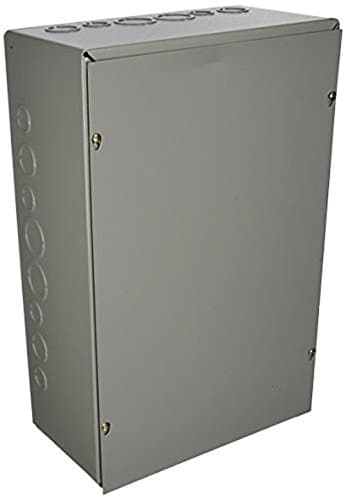 Wiegmann SC121806 SC-Series NEMA 1 Screw Cover Wallmount Pull Box with Knockouts, Painted Steel, 18" x 12" x 6"