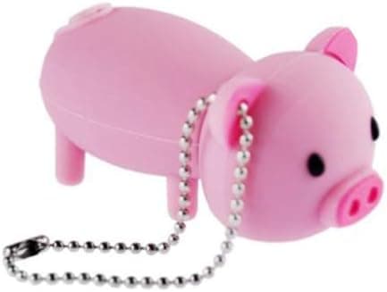 16GB USB Flash Drive Rubber Piggy Pig Shaped 16G Memory Stick USB 2.0 U Disk - Pink