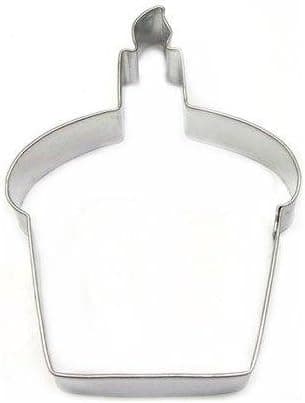 Cupcake with Candle Metal Cookie Cutter for Birthday Party Favors or Scrapbooking