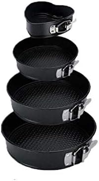 Kani Springform Pan Set,4PCS Nonstick Leakproof Cheesecake Pan Bakeware Baking Pan Set of 4 7 9 and 10 inches, 1 Heart Cheesecake Pan and 3 Round Cake Pan with Removable Bottom for Cheesecakes Mousse