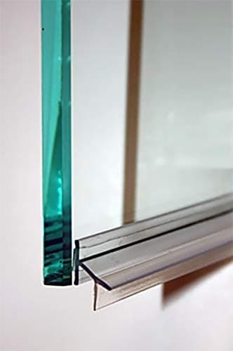 Clear Polycarbonate Drip Rail and Sweep Combination w/VHB Tape for Frameless Shower Doors - 33-5/8 in Long