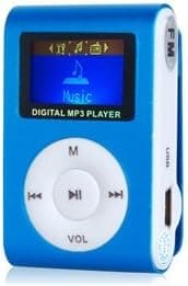 1.0" LCD Screen Clip MP3 Player with FM & TF Card Slot (Blue)