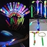 LED Light Up Glowing Slingshot Helicopter Flashing Bright Lights (50)