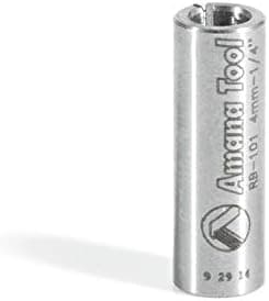 Amana Tool - RB-101 High Precision Steel Router Collet Reducer 1/4 Overall Dia x 4mm Inner