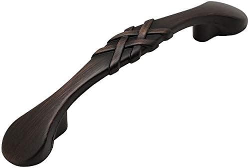 Cosmas 25 Pack 7063ORB Oil Rubbed Bronze Braided Cabinet Hardware Handle Pull - 3" Inch (76mm) Hole Centers