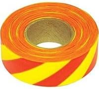 Flagging Tape, 1-3/16 Inches Wide x 300 Foot Roll (Yellow and Red Stripes)