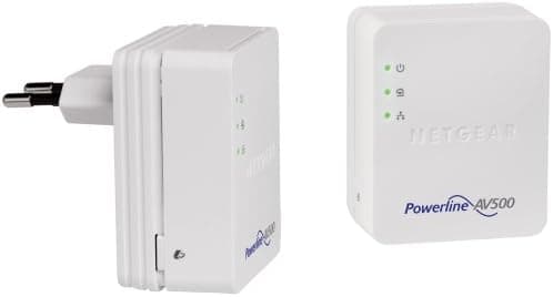 NETGEAR XAVB5201 Powerline 500Mbps Network Adapter, IEEE 802.3, Homeplug AV (Pack of 2)