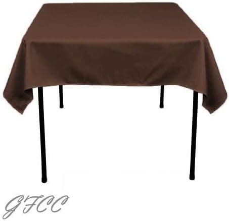 GFCC 72-Inch by 72-Inch 180cmx180cm Chocolate Square Polyester Tablecloth,100% Polyester