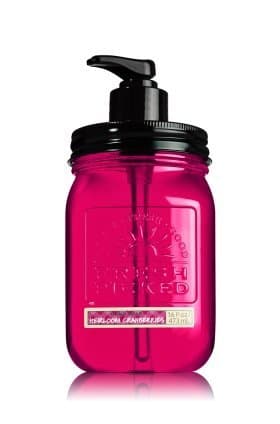 Bath and Body Works Heirloom Cranberries Mason Jar Hand Soap 16 Oz Pump