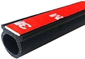 Weather Stripping D Shape, Fits Gap 0.3-0.44 inch (7-12mm), Length 20 Feet (6.10 Meter)