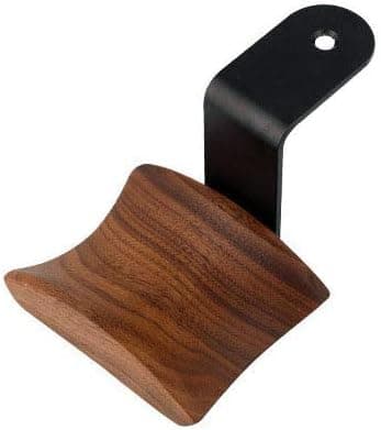 realideas Under-Desk Mount Headphone Hanger Headset Stand Hook Walnut Wood Headphone Holder Rack Hook for Audio,Studio & Gaming Headphones