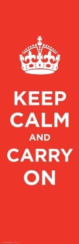 Keep Calm And Carry On Poster 12 x 36in