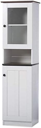 Baxton Studio DR 883300-White/Wenge Cabinet, White/Dark Brown